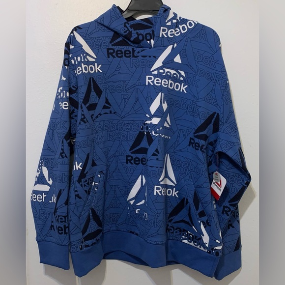 Reebok Other - Reebok Mens 2XL Hoodie Unwind White Blue
